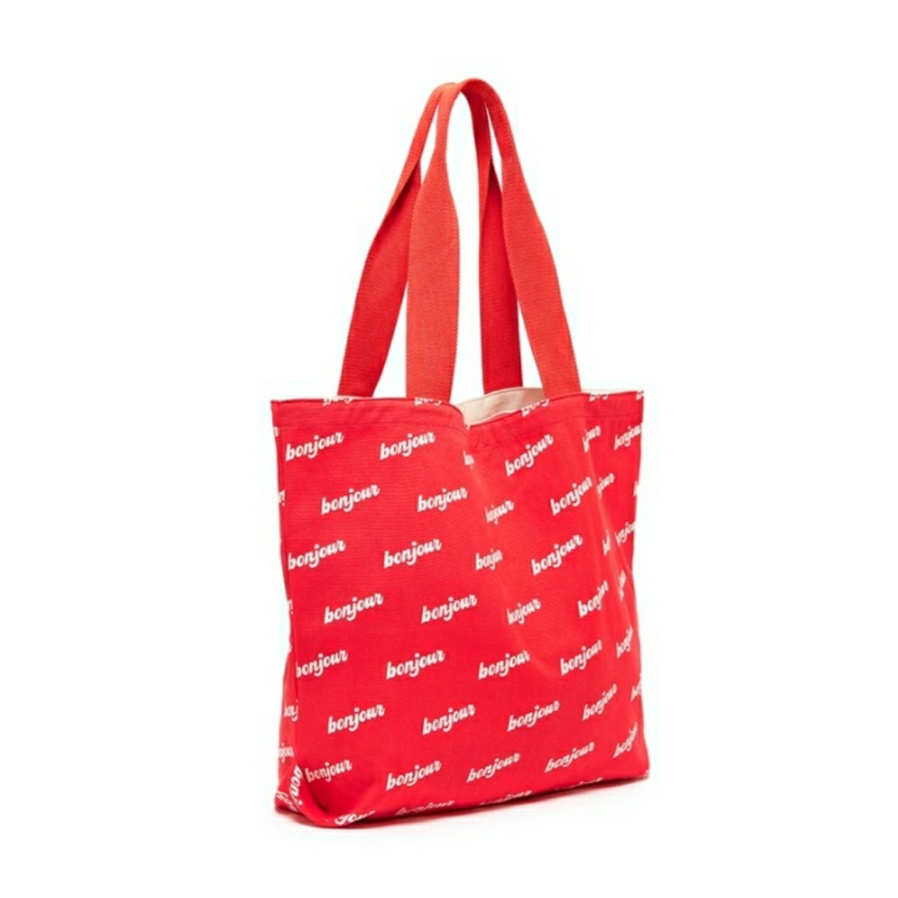 Big Canvas Tote Bag Bon Jour